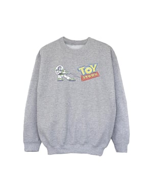 Disney Meisjes Toy Story Buzz Trekkende Logo Sweatshirt (Sportgrijs)