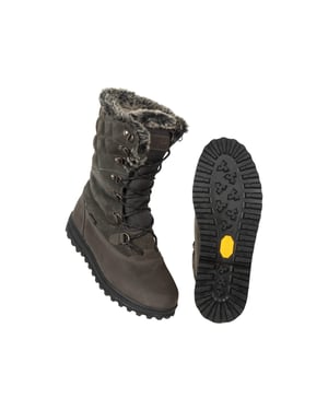 Mountain Warehouse Dames/Dames Vostok Leren Sneeuwlaarzen (Grijs)