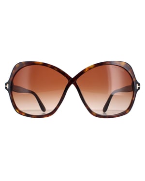 Tom Ford Rosemin FT1013 52F donker havana bruin gradiÃ«nt zonnebril