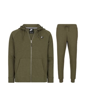 Nike Sportswear Men's Optic Full Zip Tracksuit, Olive