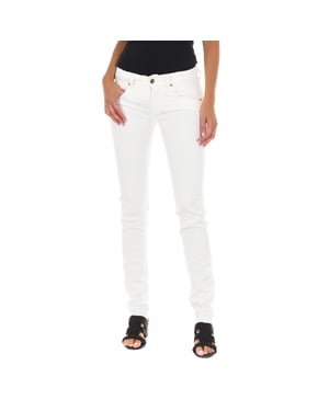 Long jean pants with narrow cut hems 10DBF0475-B088 woman