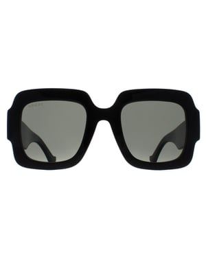 Gucci Vierkante Dames Zwarte Grijze GG1547S