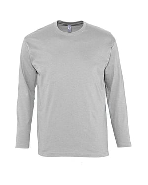 SOLS Heren Monarch T-Shirt met lange mouwen (Grijze Mergel)