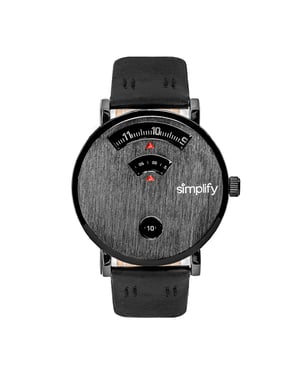 Vereenvoudig de 7000 lederen band horloge