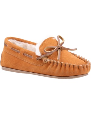 Hush Puppies Childrens/Kids Addison Suede Slippers (Tan)