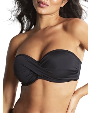 Anya Riva Bandeau Multiway Bikini Top Black