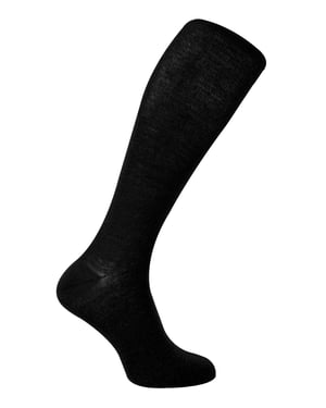 Mens Knee High Merino Wool Socks | Steven | Winter Long Boot Socks - Black