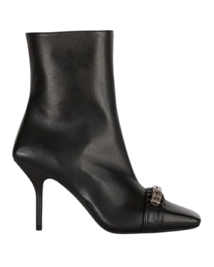 Givenchy G-Woven Design Svart Ankelstövel Klackar