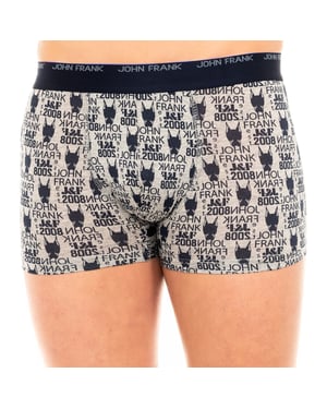 Women's breathable woven elastic cotton boxer JFB108-DOG-GREY