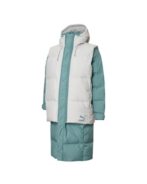 Puma 2 Set Layer Mens Teal Padded Coat