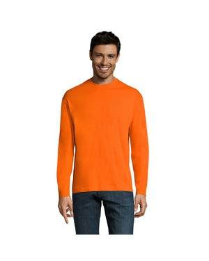 SOLS Heren Monarch T-shirt met lange mouwen (Oranje)