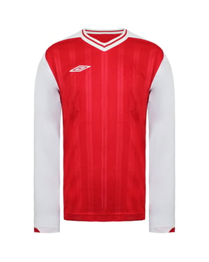 Umbro Långärmad V-ringad Röd/Vit Barn Fotboll Veloce Topp 637679 A54