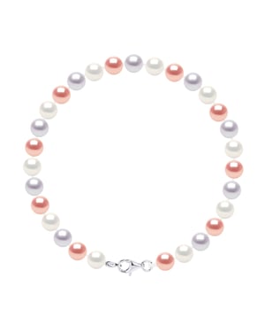 Armband av äkta odlade sötvattenspärlor runda 6-7 mm