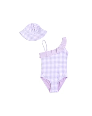 'Delilah' Frill Swimsuit and Hat Set