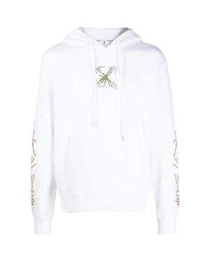 Off-White Splash Arrow Skate Fit White Hoodie