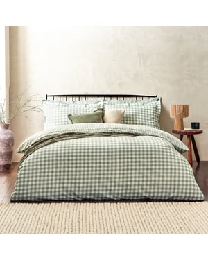 Barton Check 100% Cotton Duvet Cover Set