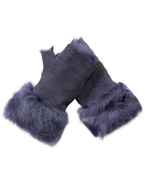 Womens Shearling Vantar Fingerlösa Manschetter Toscana Mocka Fårskinn Päls