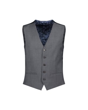 Men's Ted Baker Slim Fit Panama Waistcoat in Charcoal