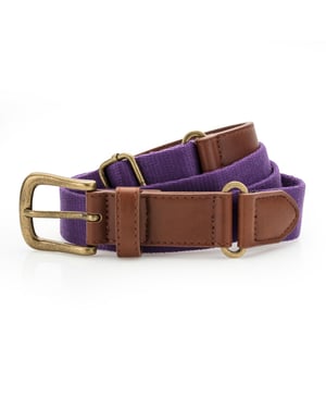 Asquith & Fox Heren Fauxleer en Canvasgordel (Paars)