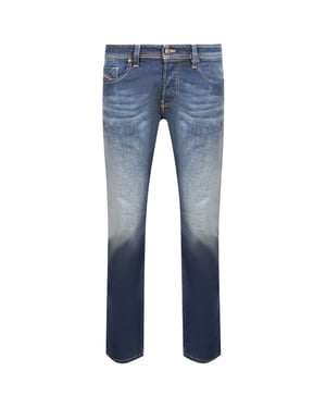 Diesel Larkee-X Straight Fit Stone Washed Mörkblå Jeans