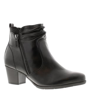 Jana Jayla Womens Zip Fasten Synthetic Upper Ankle Boot Black