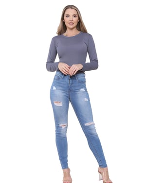 Womens Skinny Stretch Denim Jeans| Enzo Designer Ladieswear