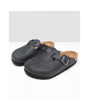 Men's Birkenstock Boston Leather Sandals in Black