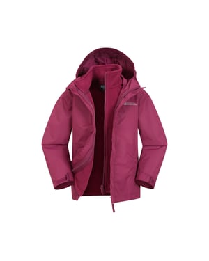 Mountain Warehouse Kinder/Kids Fell 3 in 1 Jas (Roze)
