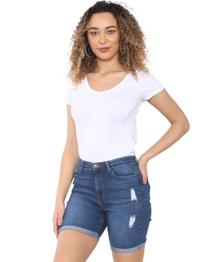 Enzo | Denim Shorts - Mid Blue