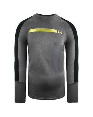 Under Armour HeatGear Fitted Top Long Sleeve Grey Mens Training Top 1306386 001