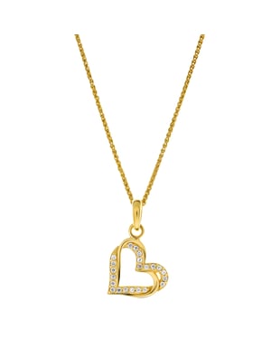 Orphelia 'Cecilia' Women's 925 Sterling Silver Pendant with Chain - Gold ZH-7584/G