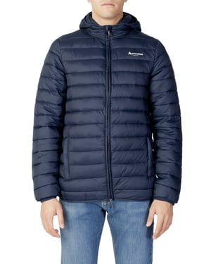 Aquascutum London Logo Navy Blue Active Hoodie Jacket