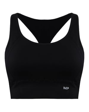 MyProtein Tempo Ultra Seamless Womens Black Sports Bra