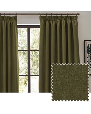 furn. Dawn Blackout Pencil Pleat Curtains