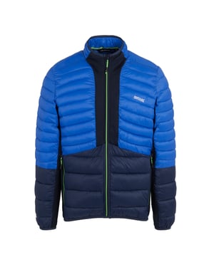 Regatta Mens Leedre Colour Block Hybrid Jacket (Olympian Blue/Navy)