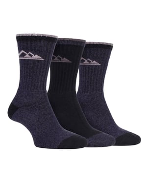 3 Pairs Ladies Lightweight Breathable Hiking Socks with Arch Support