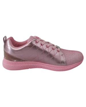 Plein Sport Women's Pink Blush Polyester Runner Gisella Sneakers Shoes