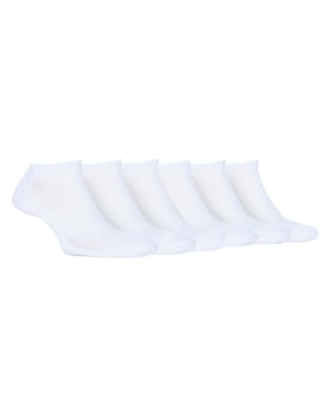 JEEP - 6 Pairs Ladies Performance Poly Low Ankle Length Trainer Socks