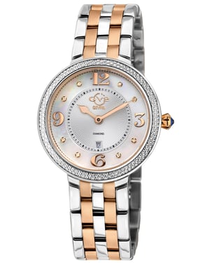 GV2 Womens Verona Swiss Quartz Diamond Stainless Steel Watch