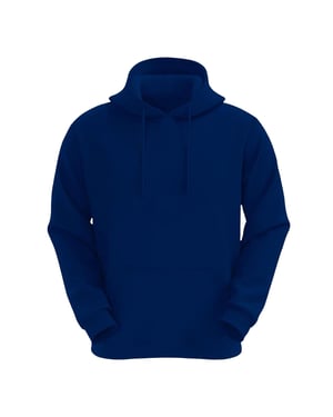 VR2 Denim Mens Plain Hoodie Long Sleeve Pullover