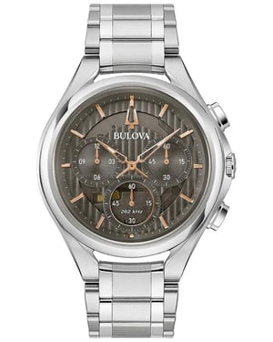 Bulova Curv Men's Silver Watch 96A298