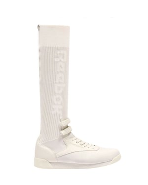 Reebok Classic Freestyle Hi Ultraknit Womens Trainers Slip On Shoes White BS8666