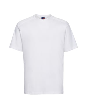 Russell Europe Mens Short Sleeve Cotton T-Shirt (White)