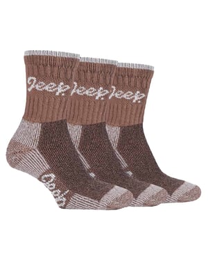 JEEP TERRAIN - 3 Pairs Cotton Walking Hiking Socks for Ladies