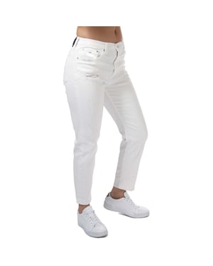 Tommy Hilfiger-jeans met tabard-logo voor dames, wit