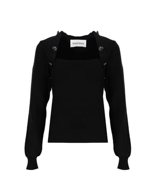 Silvian Heach Pullover Dam Svart