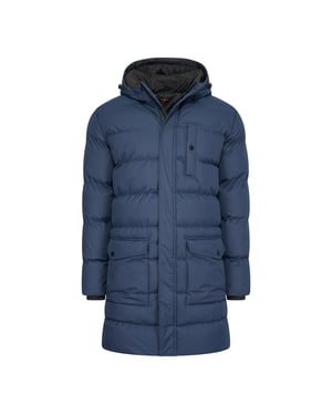Cappuccino Italia Jacka vinter Hooded Vinterjacka Marinblå