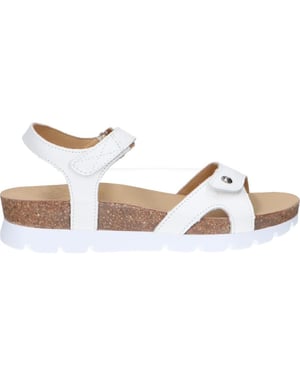 Panama Jack Dames Wedge Witte Leren Platform Sandals - Sulia B1