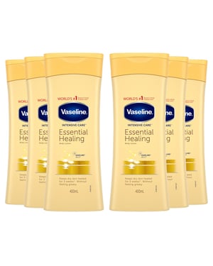 Vaseline Intensive Care Body Lotion Essential Healing 400ml, 6 Pack