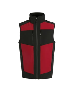 Regatta Heren E-Volve Colour Block Softshell Bodywarmer (Klassiek rood/zwart)